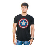 Camiseta Capitão América Brasão Vingadores