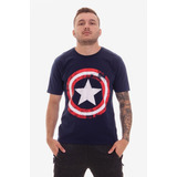Camiseta Capitão América Liga Da Justiça