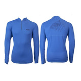 Camiseta Cardume Proteção Uva/uvb 50+fps Cor Azul Ou Areia