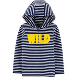 Camiseta Carter's Bebês Listrada Manga Longa Tam: 3 Meses.