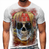 Camiseta Caveira Skull Rock Estilo The