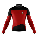 Camiseta Ciclismo Star Trek Next Vermelha