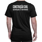 Camiseta Construção Civil Camisa Obras Reformas Manga Curta