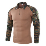 Camiseta De Camuflagem Masculina Military Army Camo Combat T