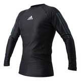 Camiseta De Compressão Rash Guard adidas Masc Longa