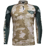 Camiseta De Pesca King Proteção Solar Uv Kff301 - Army