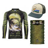 Camiseta De Pesca King Viking 19 Tamba + Bandana + Boné