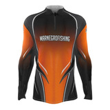Camiseta De Pesca Mar Negro 2021 Clean Laranja (+50uv) Pesca