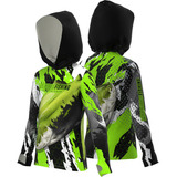 Camiseta De Pesca X Protection Sublimada Infantil Mar Negro