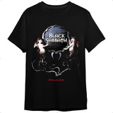 Camiseta De Rock Black Sabbath The Reunion Unissex Preta Plu