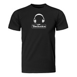 Camiseta Dj Technics Headphone Musica Eletronica