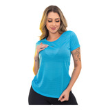 Camiseta Dry Fit Feminina Azul Bebê