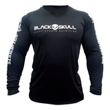 Camiseta Dry Fit Soldado Bope Manga Longa Black Skull