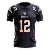 Camiseta Dry Fit Uv50+ Tom Brady New England Patriots