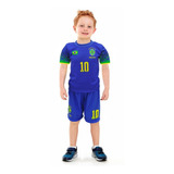 Camiseta E Calção Brasil Infantil Seleção Brasileira Copa