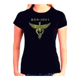 Camiseta Feminina Baby Look Rock Bon Jovi - 098