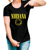 Camiseta Feminina Bandas De Rock Estilo