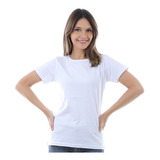 Camiseta Feminina Básica 100% Algodão Caimento