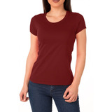 Camiseta Feminina Básica Lisa Vermelha E