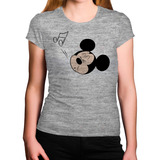 Camiseta Feminina Cza Mickey Assoviando Musica