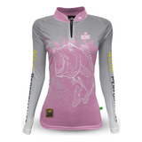 Camiseta Feminina De Pesca King Brasil Proteção Uv - Kff401
