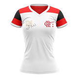 Camiseta Feminina Flamengo 10 Zico Retro