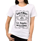Camiseta Feminina Guns N Roses Whisky