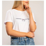 Camiseta Feminina Infantil Tommy Hilfiger Branca