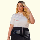 Camiseta Feminina Plus Size T-shirt Manga Curta De Algodão