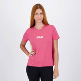 Camiseta Fila Letter Fit Feminina Rosa