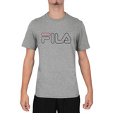 Camiseta Fila Letter Outline Cinza