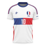 Camiseta Filtro Uv França Copa Torcedor Retrô Away