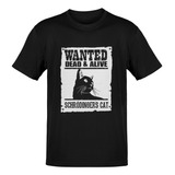 Camiseta Gato Wanted Dead And Alive Schrodinger's Cat Tshirt