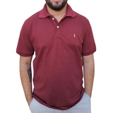 Camiseta Gola Polo Básica Lisa De Algodão