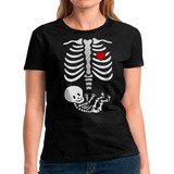 Camiseta Gravida Gestante Raio X Esqueleto