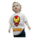 Camiseta Home De Ferro Heroi Infantil Camisa Iron Man#2