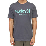 Camiseta Hurley Silk Rio Janeiro Masculina Cinza Escuro