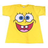 Camiseta Infantil Algodão Personagem Bob Esponja