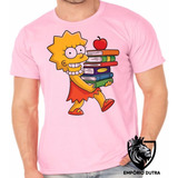 Camiseta Infantil Até Adulto Simpsons Lisa