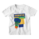 Camiseta Infantil Badminton Tournament Peteca Praia