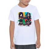 Camiseta Infantil Banda De Rock Kiss