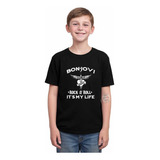 Camiseta Infantil Banda Rock Bon Jovi Musica Its My Life