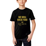 Camiseta Infantil Banda Rock Queen We
