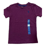 Camiseta Infantil Básica Lisa Vinho - Polo U.s. Polo Assn