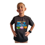 Camiseta Infantil Blox Fruits Roblox Jogo Preta Algodão Game