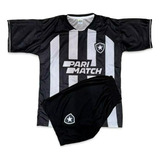 Camiseta Infantil Botafogo Uniforme Conjunto Futebol