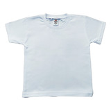 Camiseta Infantil Branca 100% Algodão -