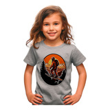 Camiseta Infantil Cinza Cz1 Snowboarding Garoto Particando