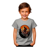 Camiseta Infantil Cinza Cz2 Snowboarding Garoto Particando