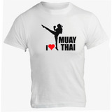 Camiseta Infantil Estampa Esporte Amo Muay Thai 95